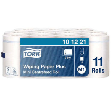 Aftøringsrulle, Tork, M1, Plus, 2 lag, hvid, 215mm x 75.00m, kasse a 11 ruller, FSC Mix Credit