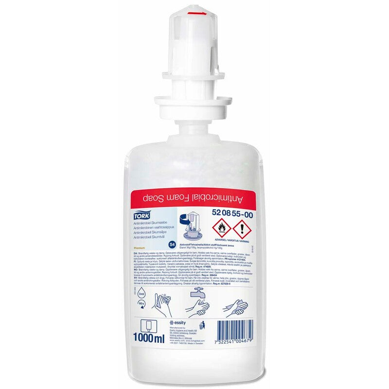 Skumsæbe, Tork, hygiejne, Premium Antimikrob, 1 l, pakke a 6 stk