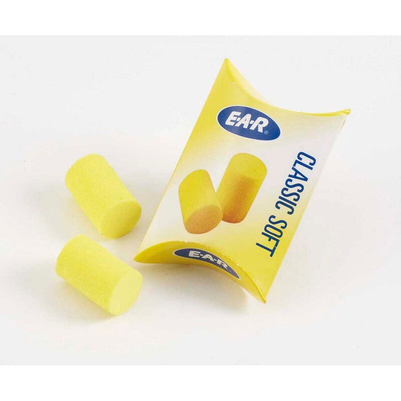 Ørepropper, 3M, Ear Classic soft, 2-styks pakke, formbart skum, gul, pakke med 250 par