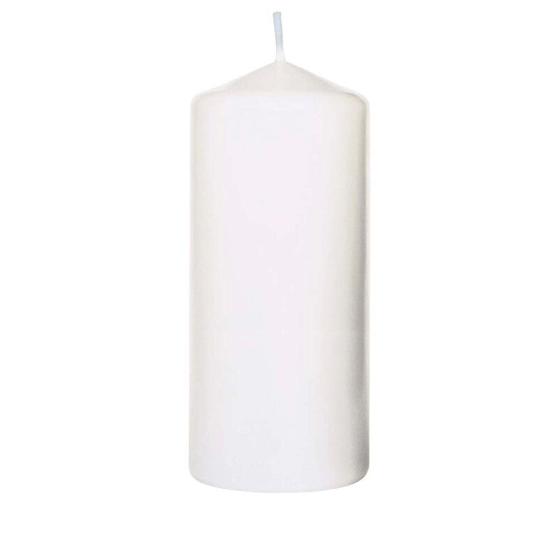 Bloklys, Duni, 80 x 150 x 150 mm, udvendig diameter: 80 mm, Voks, hvid, 60h, pakke a 10 stk