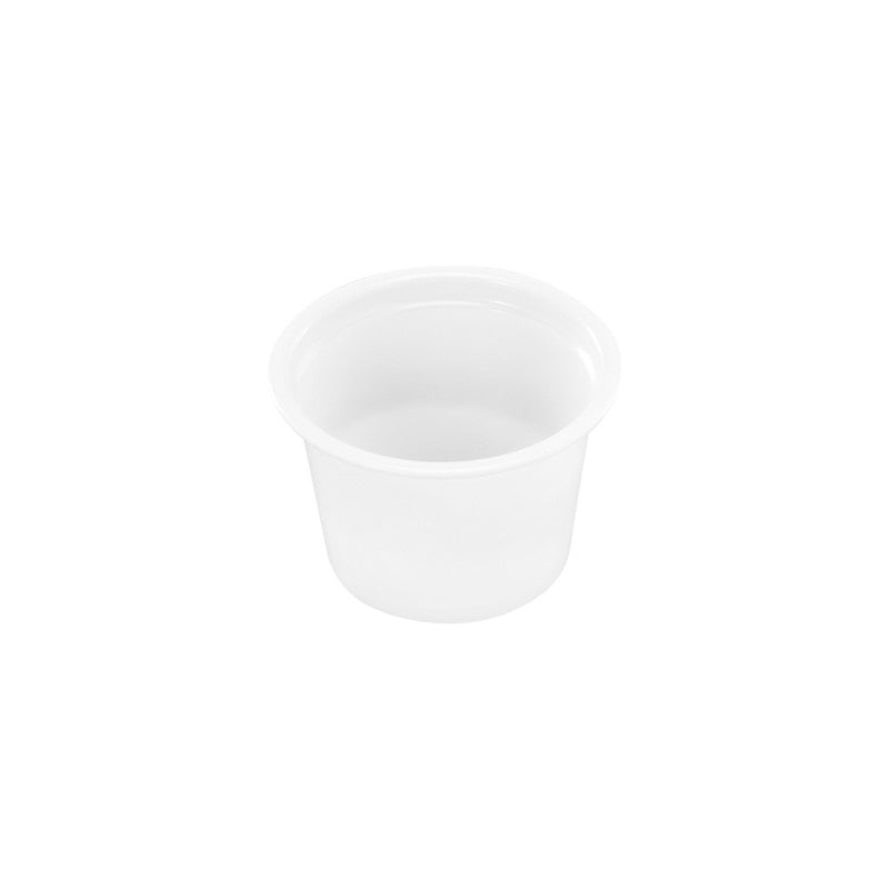 Dressingbæger, 30 ml, indvendig diameter 30.0 mm, polyethylen/polypropylen, transparent, Portion Cup 1 oz, pakke a 250 stk, kasse a 20 pakker, Fødevaregodkendt