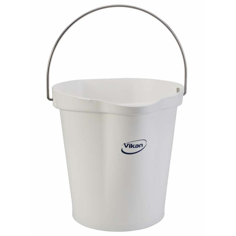 Spand, Vikan, med håndtag, 12 l, hvid, 320mmx320mm x 320mm