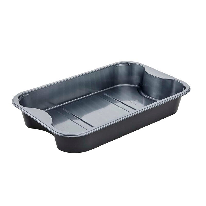Plastbakke, Færch, C 2294-1B, 1-rums, Rektangulær, 1770 ml, 293x192x45mm, C-PET, sølv/sort, t/ovn & microovn, karton a 204 stk