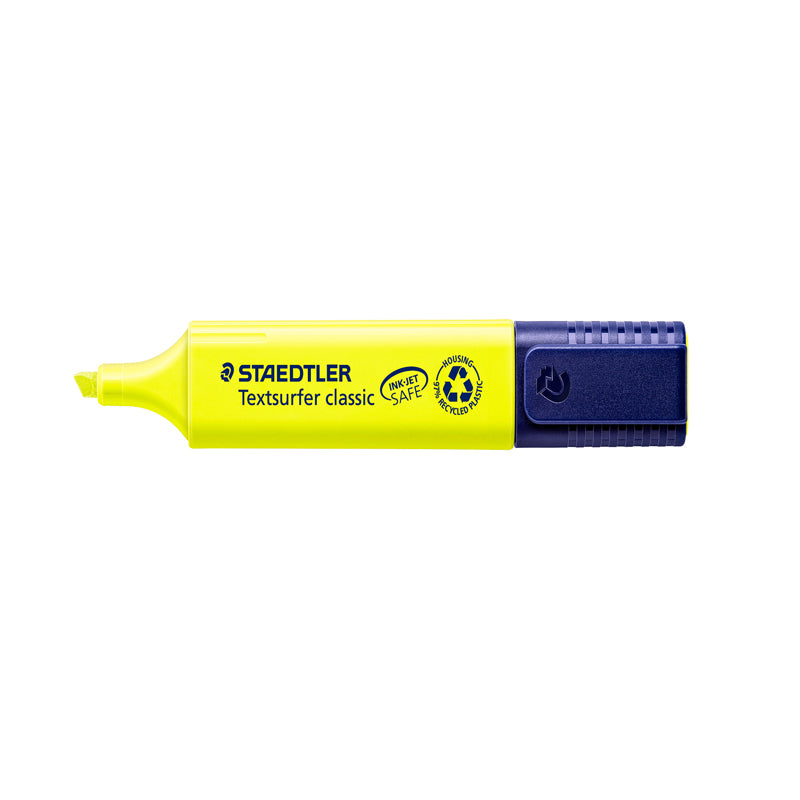 Tekstmarker, Staedtler Textsurfer, 364-1, 1-5MM, Skrå spids, gul, 10 Units