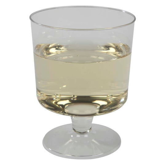 Drikkebæger Plast, 150 ml, PS, transparent, Sprøjtestøbt Hvidvin, pose a 10 stk, Fødevaregodkendt