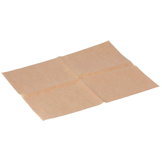 Stanset papir, Indpakket hætte, 5 g/m2, 330 x 410 mm, Papir + PE, brun, 1000 ark, pakke a 1000 stk, Fødevaregodkendt