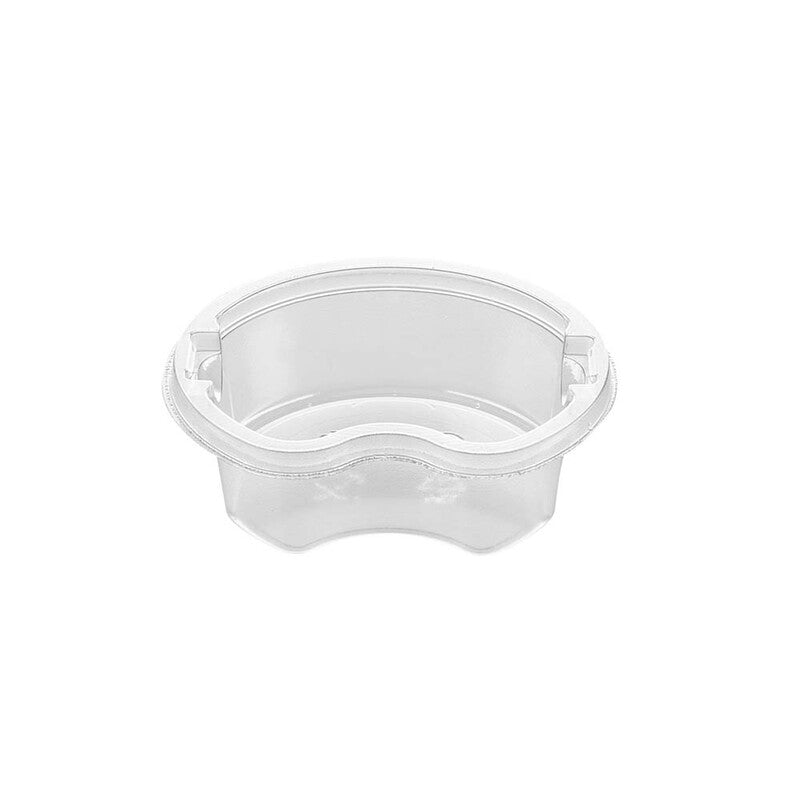Indsats t/plastbakke, Færch, Rund, Ø 86, højde 27, A-PET, transparent, 12/16oz, karton a 2000 stk, Fødevaregodkendt
