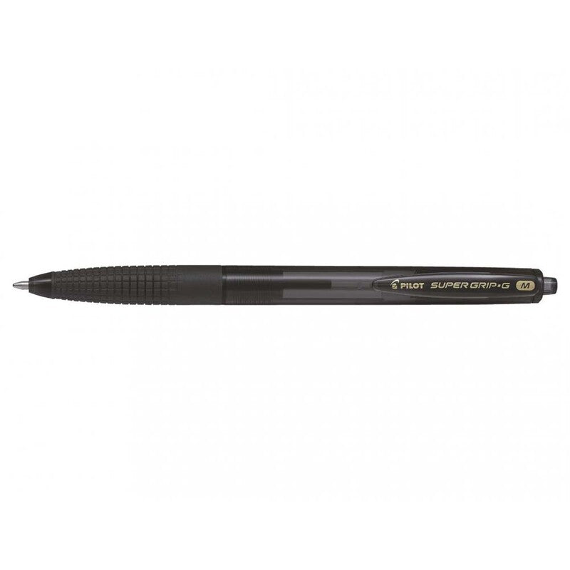 Kuglepen, Pilot Super grip G, M, 0,27MM, sort ,units 12
