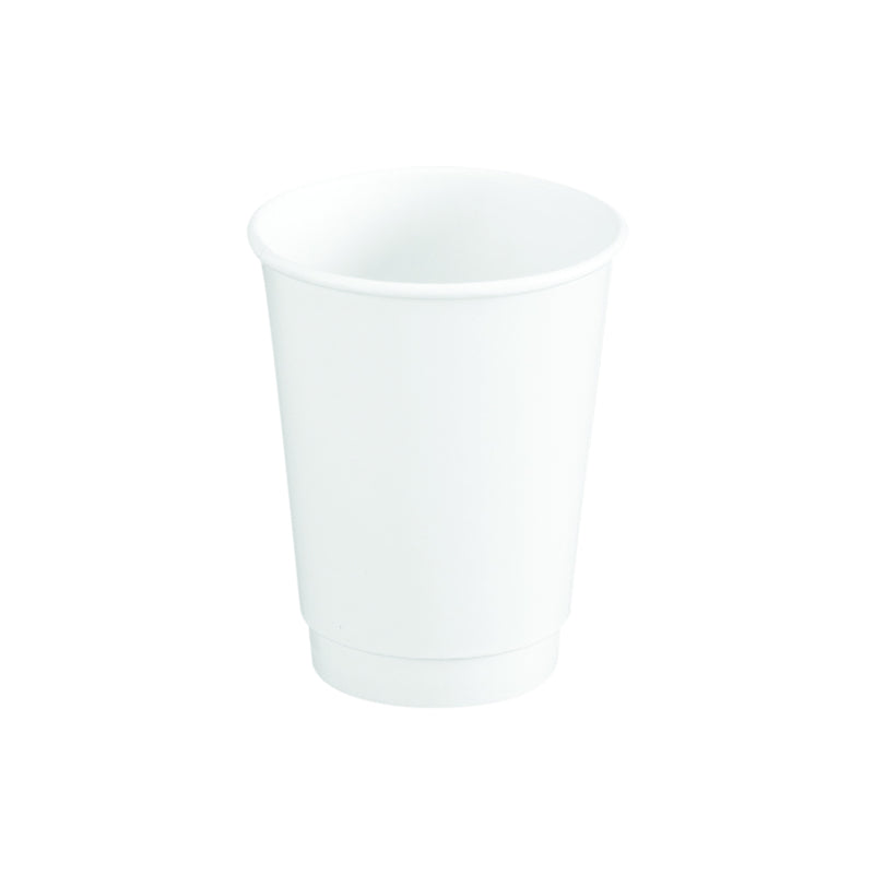 Kaffebæger, Papir + PE, hvid, 12oz/340ml, karton a 500 stk, Fødevaregodkendt