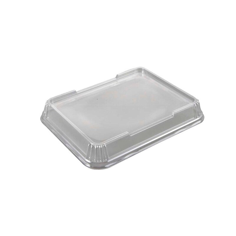 Låg t/plastbakke, Færch, K 5227-2, Rektangulær, 232x183x32mm, PET, transparent, t/2227 serien, karton a 324 stk