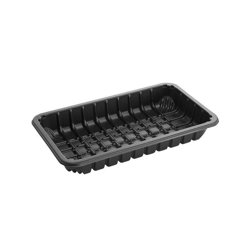 Plastbakke, Færch, K 73-30, 1-rums, Rektangulær, 625 ml, 223x132x30mm, PP, sort, karton a 500 stk