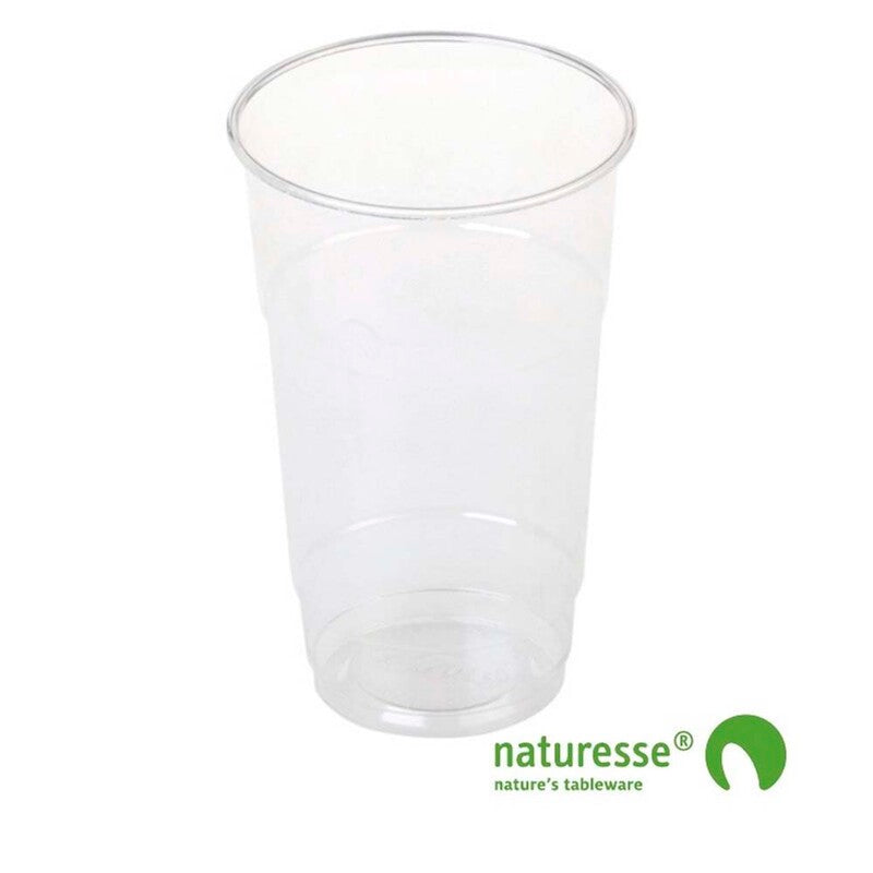 Plastglas, Rund, 300 ml, indvendig diameter 76.0 mm, PLA, transparent, pose a 50 stk, Fødevaregodkendt