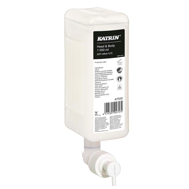 Hair and Bodyshampoo, Katrin, med parfume, 1 l