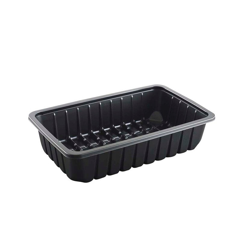 Plastbakke, Færch, K 81-60S, 1-rums, Rektangulær, 1800 ml, 161x262x59mm, PP, sort, karton a 300 stk