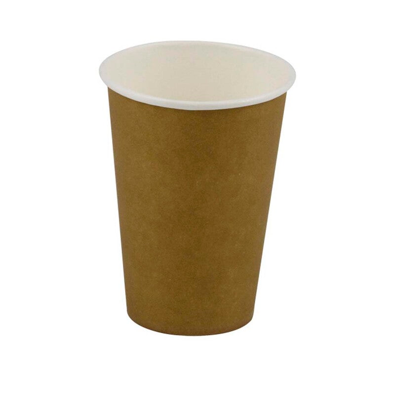 Kaffebæger, Papir + PE, brun, Automat, 7oz/200ml, karton a 2500 stk, palle 18 kartoner, Single wall, Fødevaregodkendt