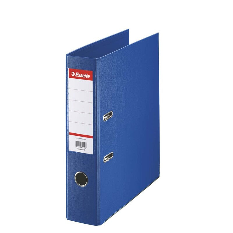 Brevordner, Esselte, blå, 75mm, 210x297mm, antal ringe: 2, PP, 10 Units
