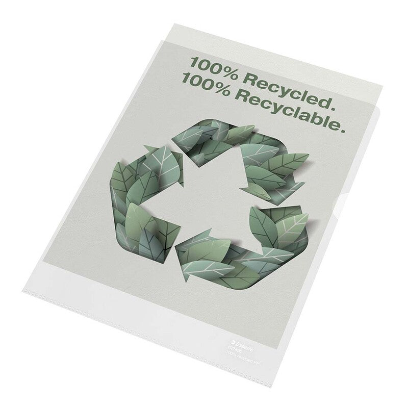 Plastomslag, Esselte Mylar, transparent, 210x297mm, plastik, pakke a 100 stk