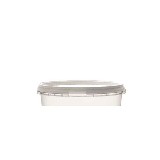 Låg t/plastbøtte, Rund, Ø 132, højde 7, PP, transparent, karton a 1104 stk