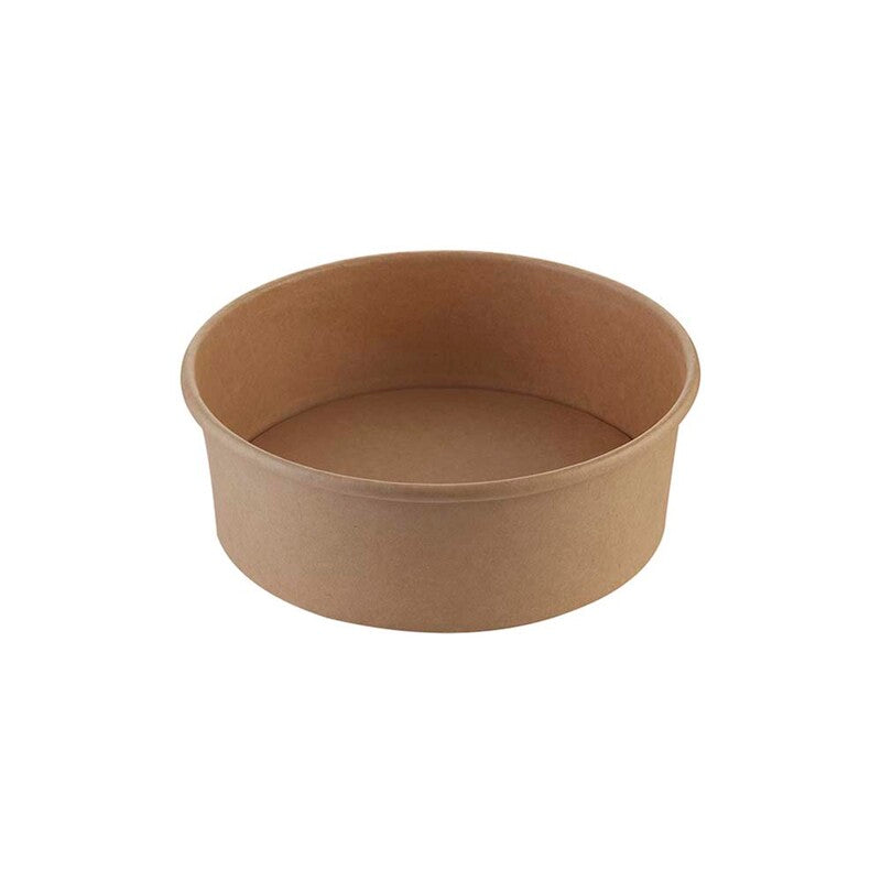 Salatbowle, Rund, 500 ml, Ø 150, højde 50, Kraft, brun, pakke a 50 stk