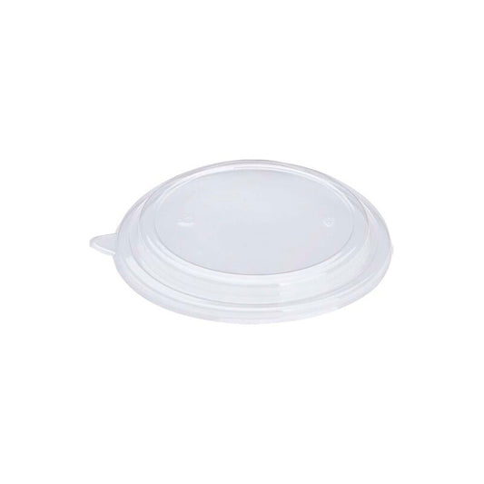 Låg t/salatbowl, Rund, Ø 150, højde 10, A-PET, transparent, 20 oz, pakke a 50 stk, Fødevaregodkendt