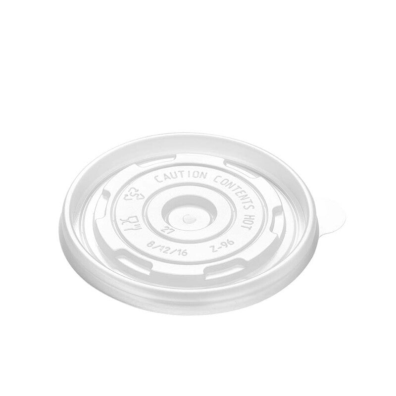 Låg t/suppebæger, 172x120x10mm, PP, transparent, 8-12-16oz/250-500ml, pakke a 50 stk