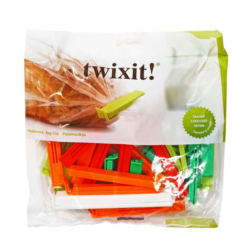 Plastclips, PP, gul, pakke a 28 enheder, Twixit