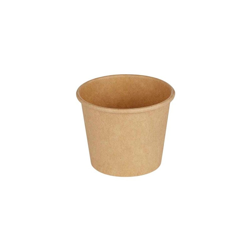 Dressingbæger, Rund, Ø 62, højde 46, Kraft, brun, Portion Cup 3oz/90ml, pakke a 100 stk, Fødevaregodkendt