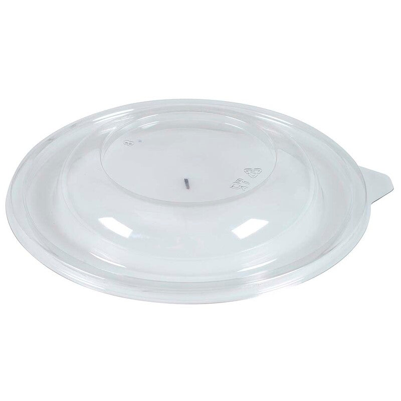 Låg t/salatbowl, Rund, Ø 140, højde 20, RPET, transparent, pakke a 50 stk, Fødevaregodkendt