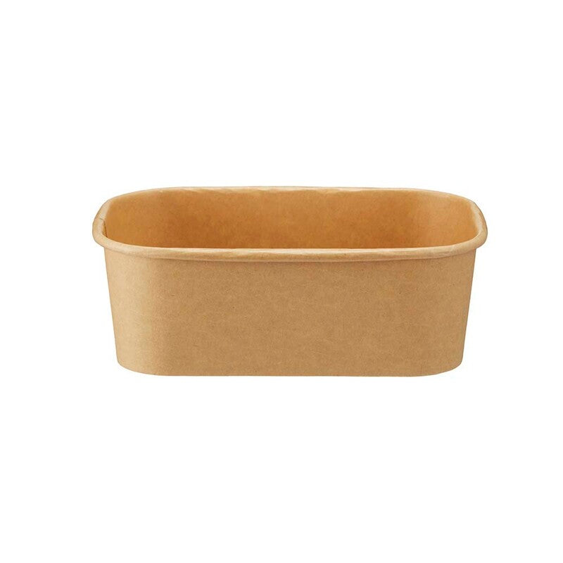 Salatbowle, 750 ml, 172x120x58mm, Kraft, brun, Til mikroovn, pakke a 50 stk