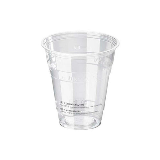 Plastglas, Rund, 300 ml, indvendig diameter 96.0 mm, PLA, transparent, pose a 1200 stk, Fødevaregodkendt