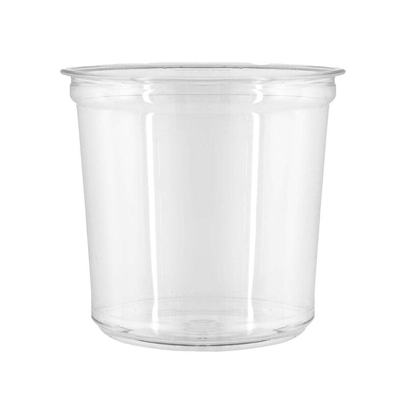 Skål, Deli Pot, Rund, Ø 117, højde 110, RPET, transparent, karton a 500 stk, Fødevaregodkendt