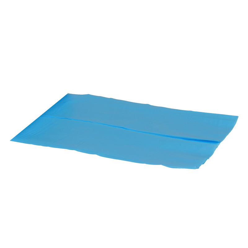 Foringsposer, 47 µm, 620 + 400 x 630 mm, LD-PE, lyseblå, 2 gusset of 200mm, karton a 250 stk, Fødevaregodkendt