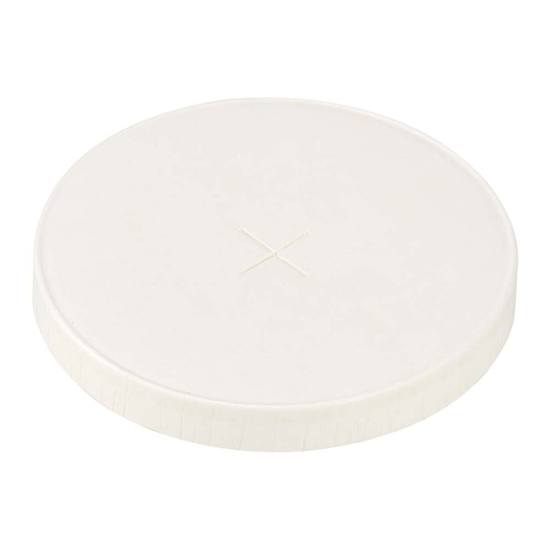 Låg t/kaffebæger, udvendig diameter: 90 mm, biologisk nedbrydeligt papir, hvid, With hole, karton a 1000 stk, palle 30 kartoner, For 8 oz, Fødevaregodkendt