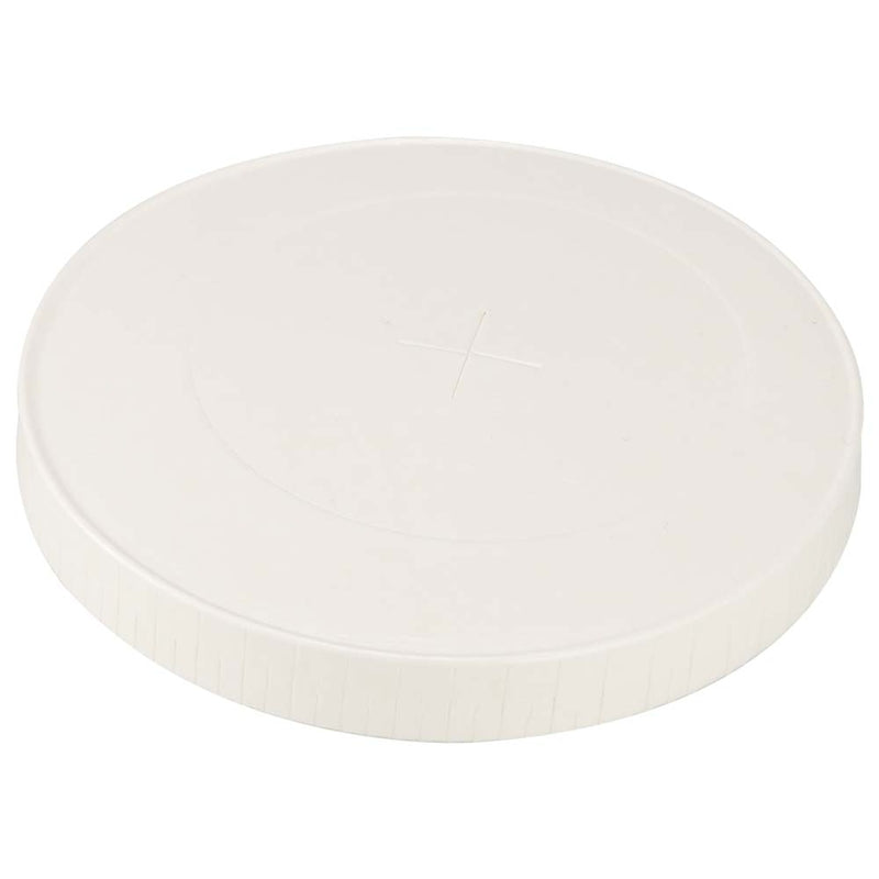 Låg t/kaffebæger, biologisk nedbrydeligt papir, hvid, With hole, karton a 1000 stk, palle 24 kartoner, For 12/16 oz, Fødevaregodkendt