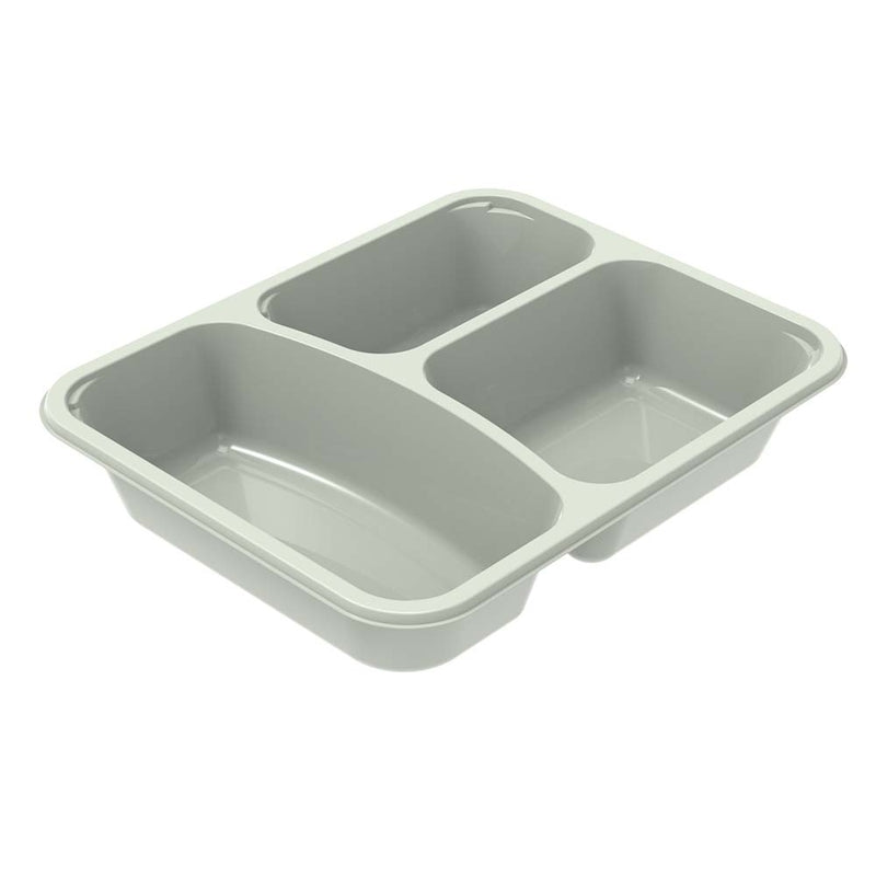 Plastbakke, Færch, C 2227-3G, 3-rums, Rektangulær, 1060 ml, 227x178x43mm, C-PET, hvid, t/ovn & microovn, karton a 420 stk