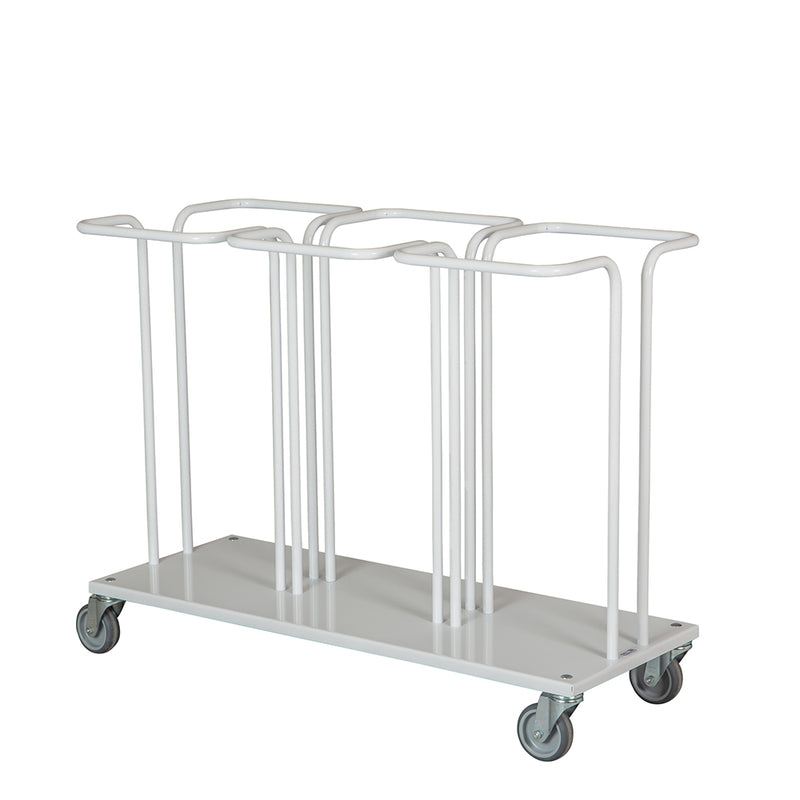 Affaldsspand, Tina Trolley, 3x110L metal, hvid