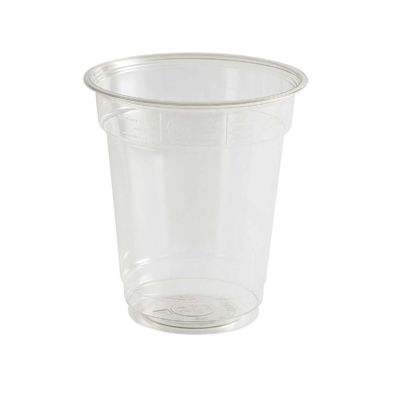 Plastglas, Rund, indvendig diameter 95.0 mm, RPET, transparent, 430 ml, pose a 50 stk, Smoothie, Fødevaregodkendt