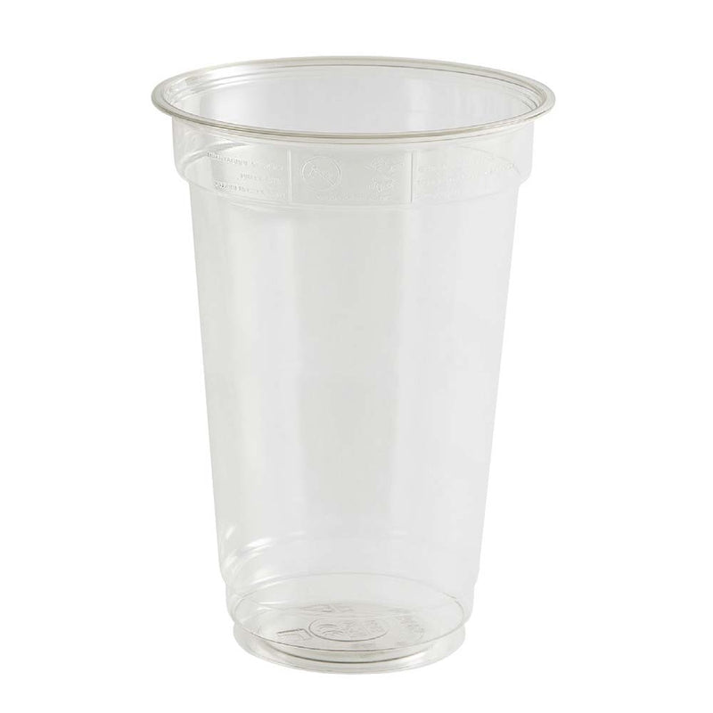 Plastglas, Rund, indvendig diameter 95.0 mm, RPET, transparent, 540 ml, pose a 50 stk, Smoothie, Fødevaregodkendt