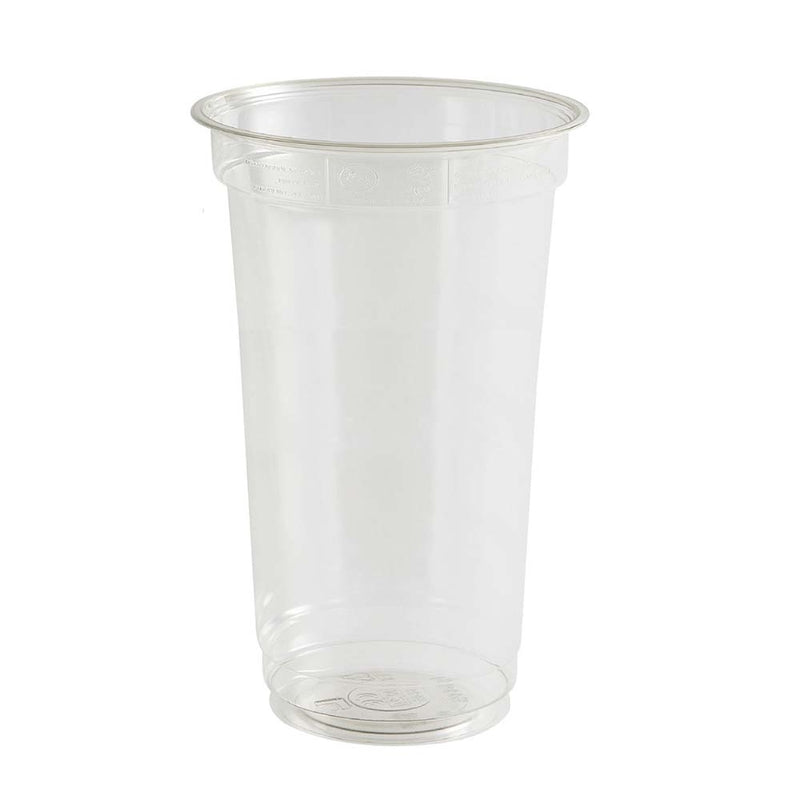 Plastglas, Rund, indvendig diameter 95.0 mm, RPET, transparent, 630 ml, pose a 50 stk, Smoothie, Fødevaregodkendt