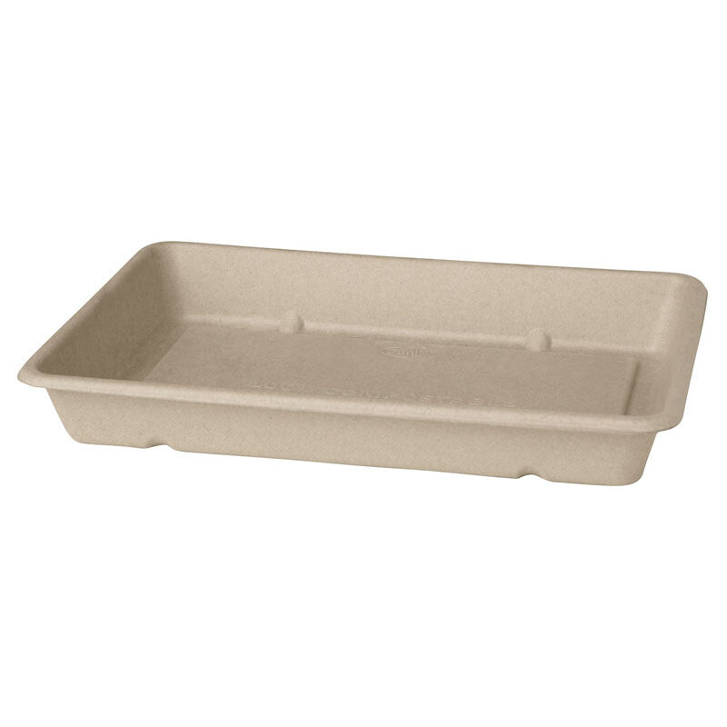 Salatbowl bagasse, 850 ml, 230x155x36mm, Sukkerrør, brun, karton a 480 stk