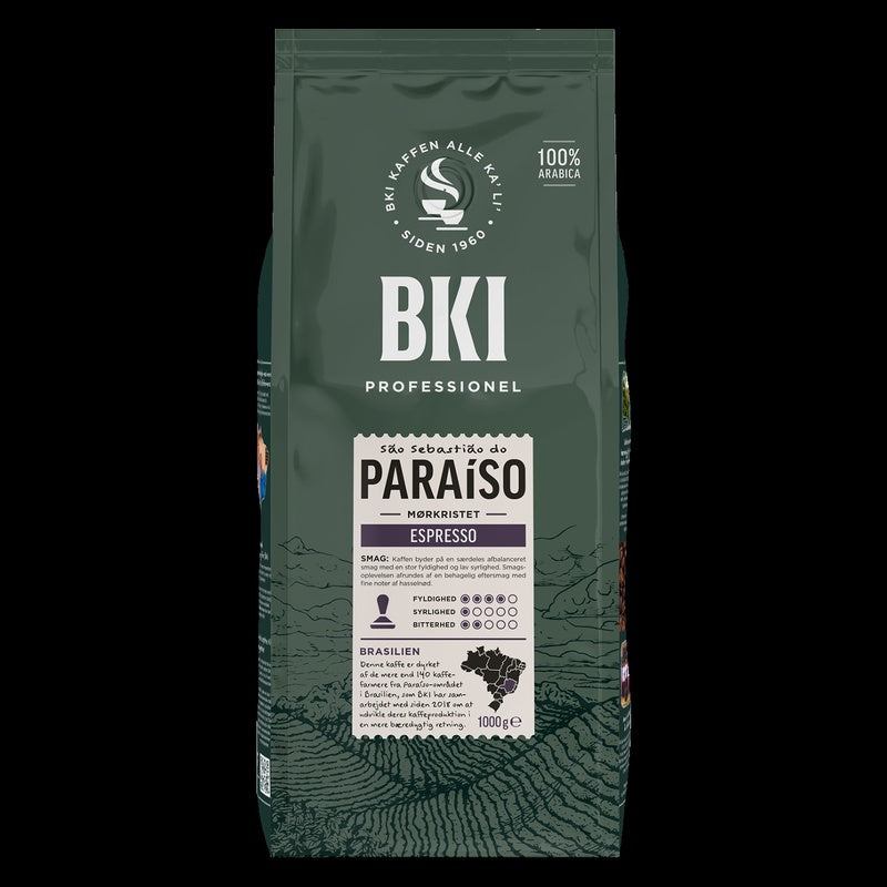 Espresso helbønner, BKI Paraiso, pose a 1 kg