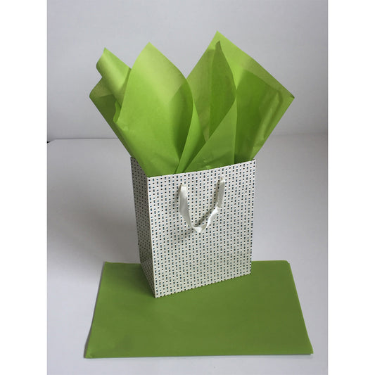 Silkepapir, 17 g/m2, 500 x 750 mm, limegrøn, silkepapir, pakke a 240 ark