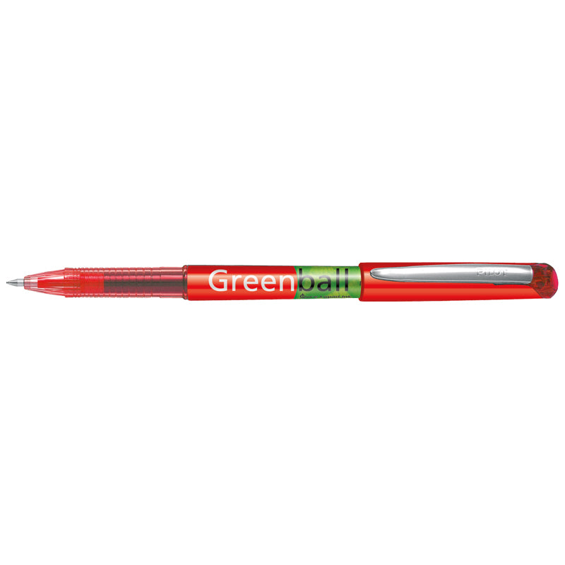 Rollerpen, Pilot Greenball, Medium, rød, Units 12