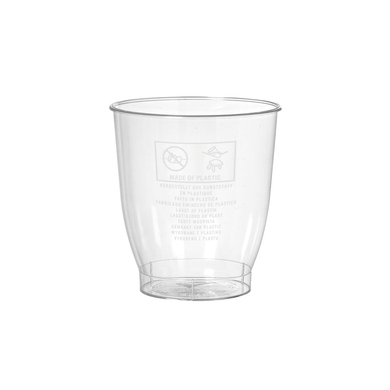 Plastglas, Duni, 200 ml, udvendig diameter: 71 mm, PS, transparent, pose a 30 stk, Crystallo, Fødevaregodkendt