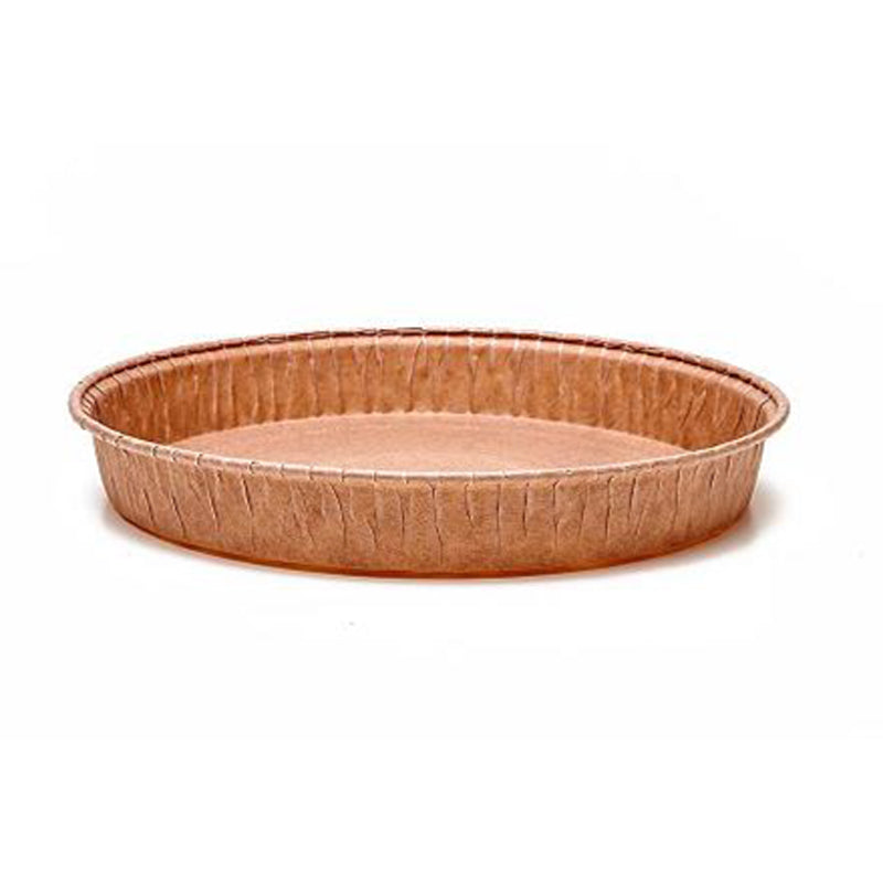 Bageform, Rund, højde 22 mm, indvendig diameter 173.0 mm, Pergamentpapir, brun, pakke a 800 stk, Fødevaregodkendt