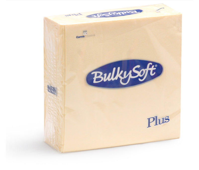 Middagsservietter, BulkySoft, 1/4-fold, 2 lag, Cream, 380mmx380mm, pakke a 40 stk