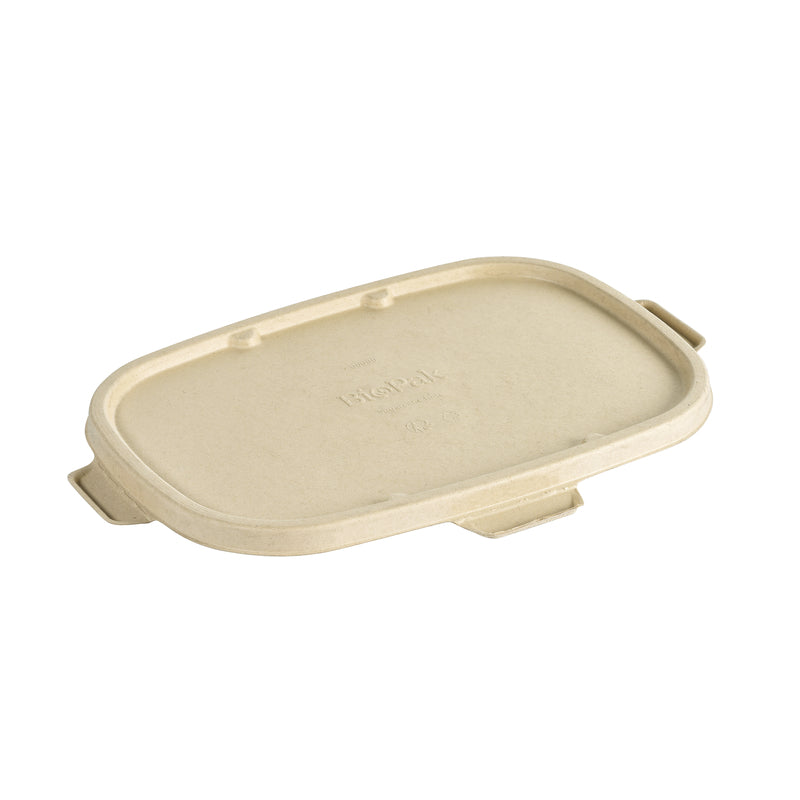 Låg t/bagassebakke, Duni, 1/2-Compt, Rektangulær, 283x207x16mm, Sukkerrør, lysebrun, Microwave, pakke a 160 stk
