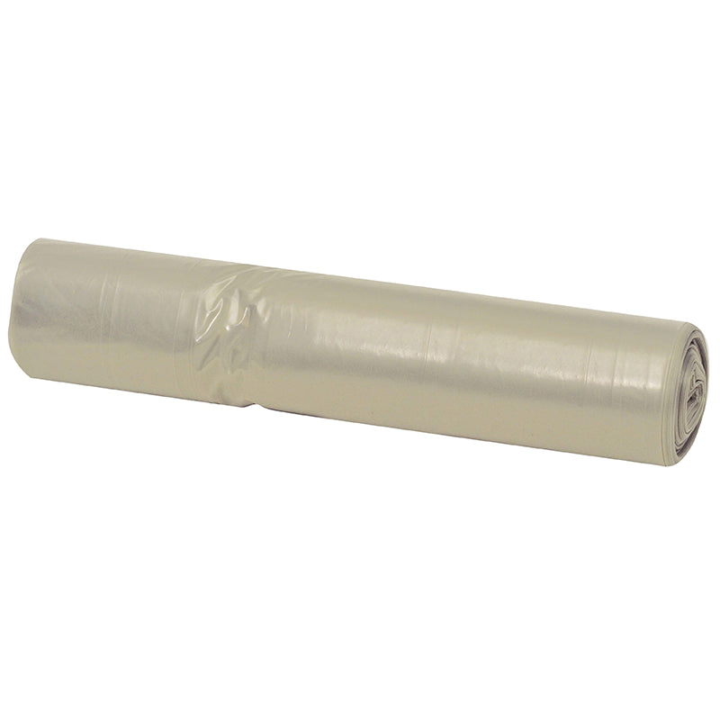 Affaldssække, 53 µm, 750 x 1150 mm, genanvendt LDPE, transparent, 125 l, rulle a 10 poser