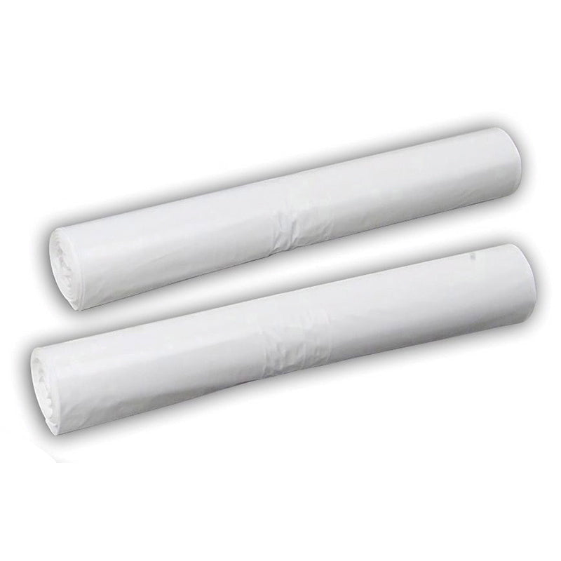 Affaldssække, 53 µm, 700 x 1100 mm, genanvendt LDPE, hvid, 100 l, rulle a 10 poser