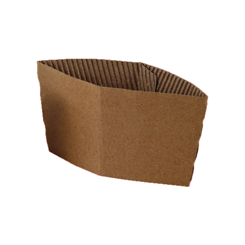 Sleeve til kaffekop, Kraft, brun, 12/16oz, karton a 1000 stk, pakke a 1000 stk